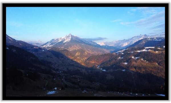 La montagne au crépuscule